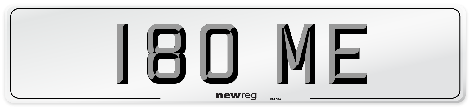 180 ME Number Plate from New Reg